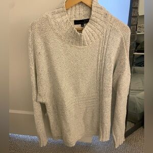 Cowl Neck Sweater in Light Gray